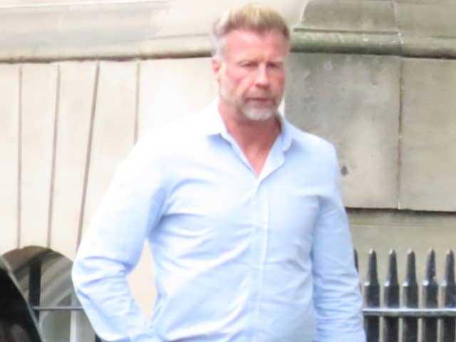 Midlothian builder Aaron Cummings pictured outside Edinburgh Sheriff Court.