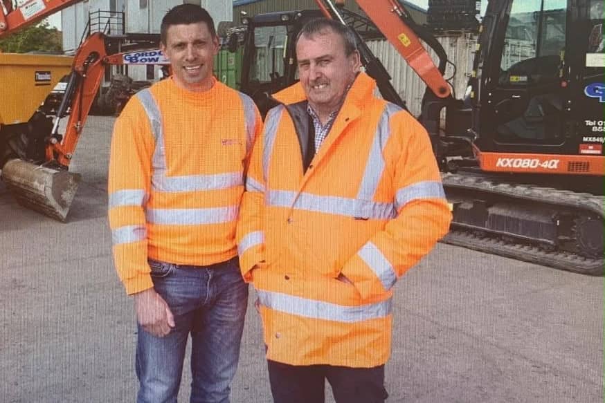 Gordon Bow, right, pictured with his son Graham, left, who joined him in the family business he founded in 1982 in Broxburn.