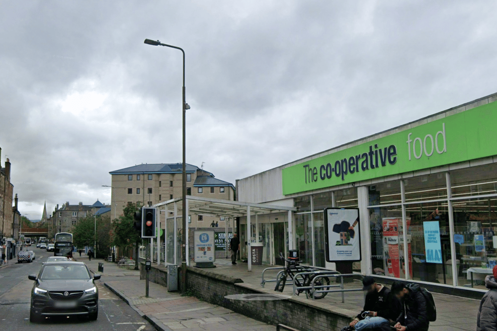 The alleged incident occurred near the Co-op Food store on Dalry Road 