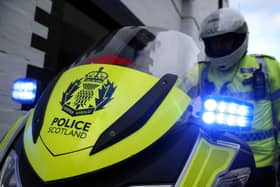 Police Scotland officer and bike