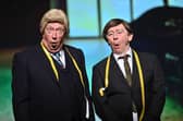 Mark Williams and Paul Whitehouse as the Suits You Sir tailors in the Fast Show.