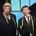 Mark Williams and Paul Whitehouse as the Suits You Sir tailors in the Fast Show.