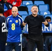 Scotland Head Coach Tony Docherty (R) and Assistant Coach Steven Naismith (L) 