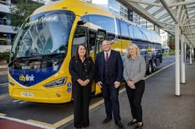 Simone Walsh, Managing Director of Scottish Citylink, Gavin Birch-Williams, Managing Director of Glasgow Airport, and Liz Logan, Coach & Tours General Manager at West Coast Motors all welcomed the new route