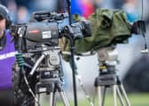 TV cameras  during a Rugby World Cup warm up match between Scotland and Georgia, at BT Murrayfield