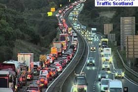 Traffic had backed up to the Straiton Junction