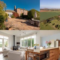 Charming East Lothian five-bedroom farmhouse in idyllic rural location with lovely countryside views