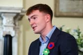 Scottish swimmer Archie Goodburn at Downing Street (Hannah Mckay/PA)