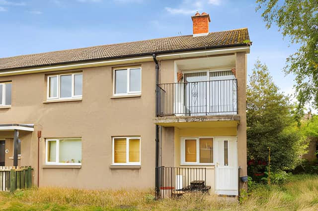 This two-bedroom flat on Ransome Gardens is on the market for £165,000, offering a practical layout for first-time buyers or property investors