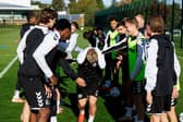 Aron Benjaminsen during a Heart of Midlothian training session at Oriam