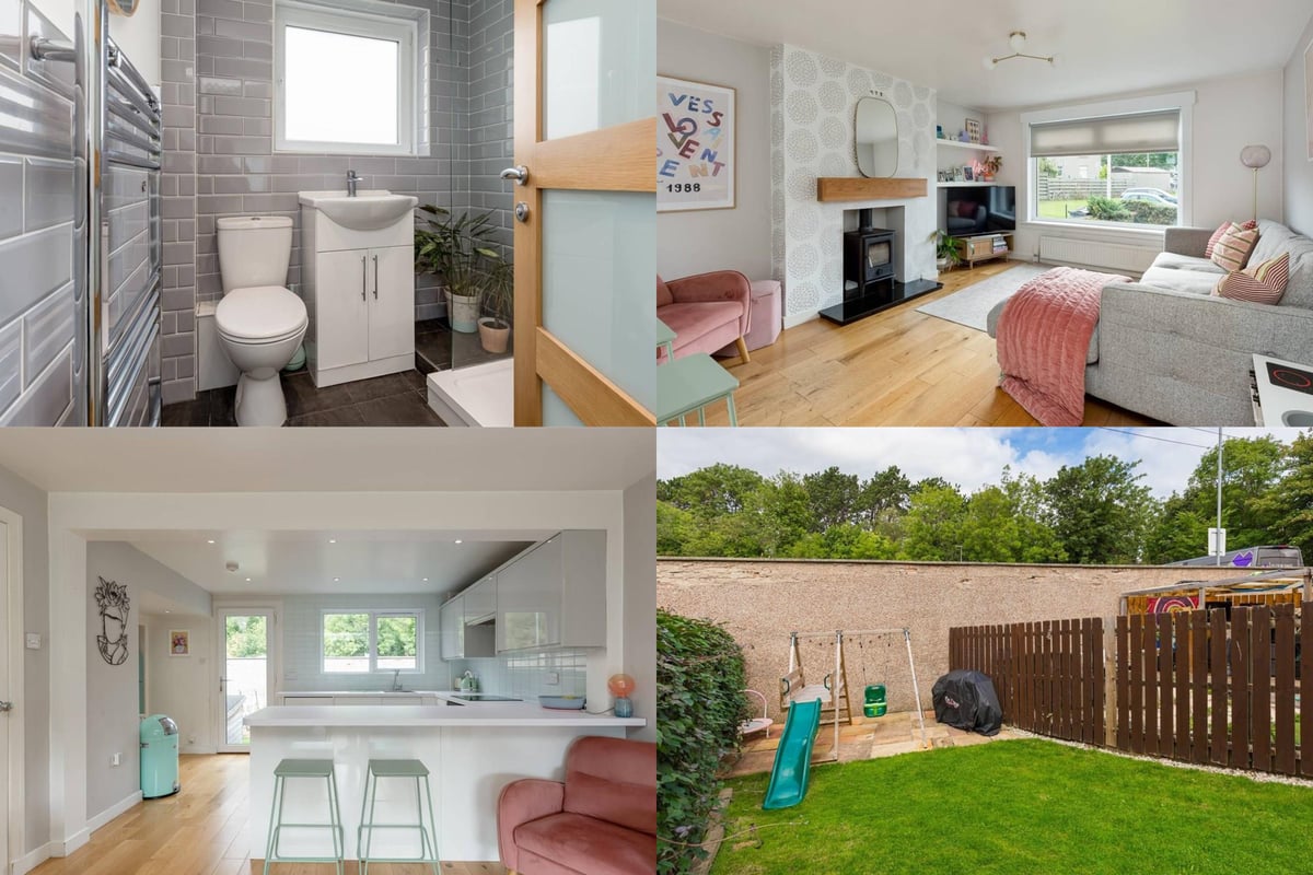 Edinburgh two-bedroom mid-terraced villa for sale in peaceful Davidson's Mains cul-de-sac