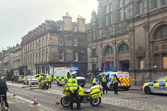 Emergency services have responded to an ongoing incident on George IV Bridge in Edinburgh's Old Town.