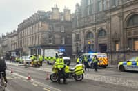 Emergency services have responded to an ongoing incident on George IV Bridge in Edinburgh's Old Town. 