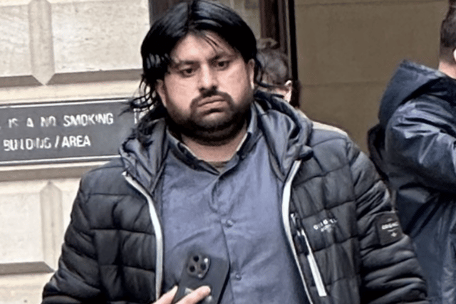 Muddasier Hussain, from Oldham, pictured outside Edinburgh Sheriff Court.