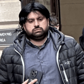 Muddasier Hussain, from Oldham, pictured outside Edinburgh Sheriff Court.
