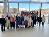 Bereaved parents joined forces to help add names to a Baby Loss Awareness Week 'Milestone Mural' at Omni Centre in Edinburgh.