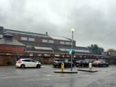 Two vehicles were damaged in the crash with a white Ford sustaining heavy damage to its bumper