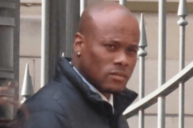 Former soldier Lamar Lewis pictured outside Edinburgh Sheriff Court.