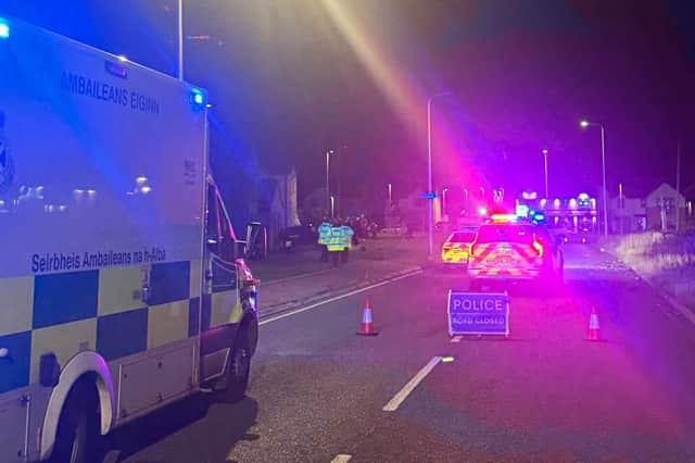 Police and ambulance crews raced to Lang Loan last night