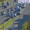 The A720 is restricted westbound at Calder junction due to a road traffic incident