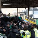 Supporters clashed with police at Tannadice on October 10.