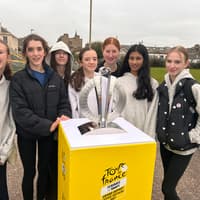 Tour de France trophy arrives in Edinburgh as Portobello pupils take cycling scheme success to Paris