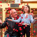 Poppyscotland beneficiary Rev. Peter Meager with youngest volunteer Ava Mitchell age 11