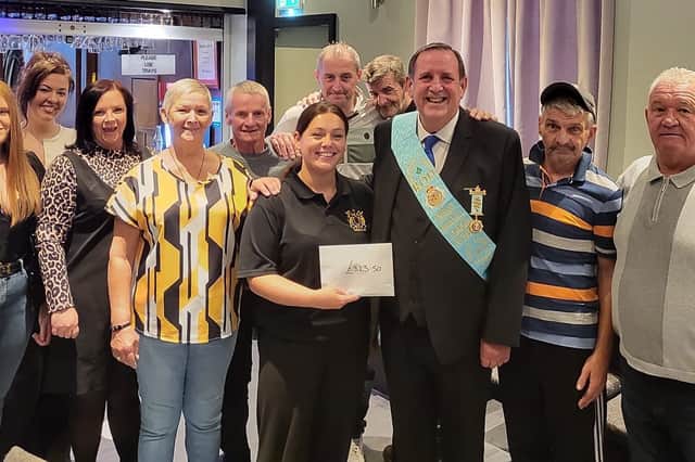 Donations came from all over with the Arniston Miners giving Bro Eddie £825