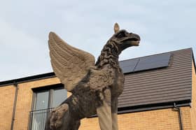 Two historic Griffin sculptures have been restored 