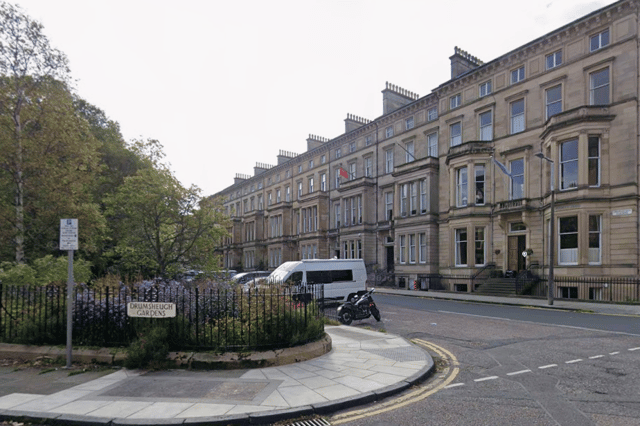 The vehicle was abandoned on Drumsheugh Gardens after the chase was called off