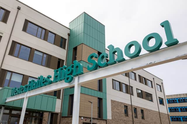 The newly built Wester Hailes High School building has opened to pupils after a three-year project to improve facilities.