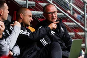  Celtic Manager Martin O'Neill (R) and Coach Shaun Maloney (L)