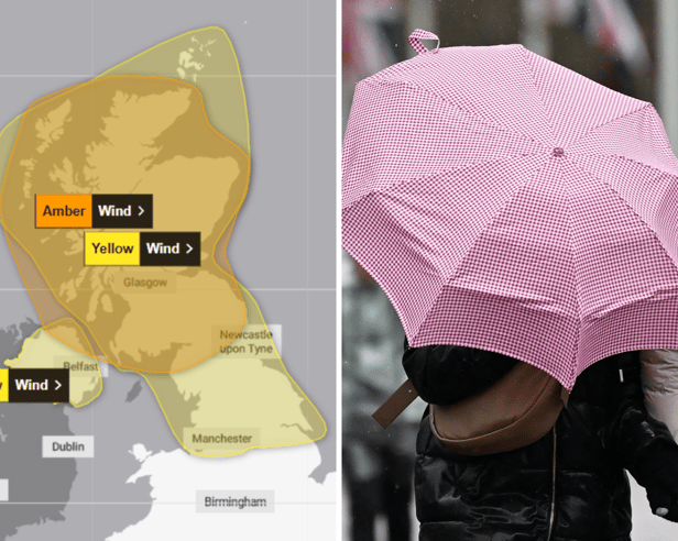 A Met Office weather warning for wind has been upgraded to amber as Edinburgh prepares to be battered by Storm Boelo this weekend. 