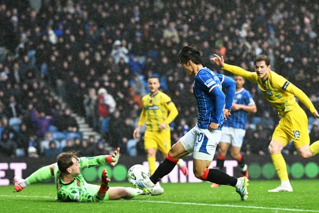 Min-su Kim was in outstanding form during Rangers' 4-0 win over St Johnstone.