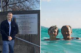 Adam Wilkie is rectracing his late father David Wilkie's footsteps as part of as charity challenge to match his 200m breaststroke world-record time. 