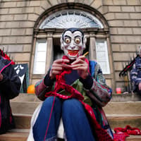 Environmentalists stage Halloween demonstration in Edinburgh over ‘scary’ fossil fuels