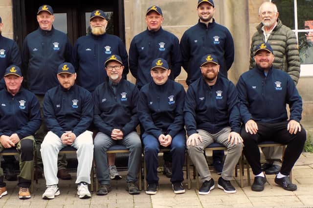 The Scotland squad and officials for the match