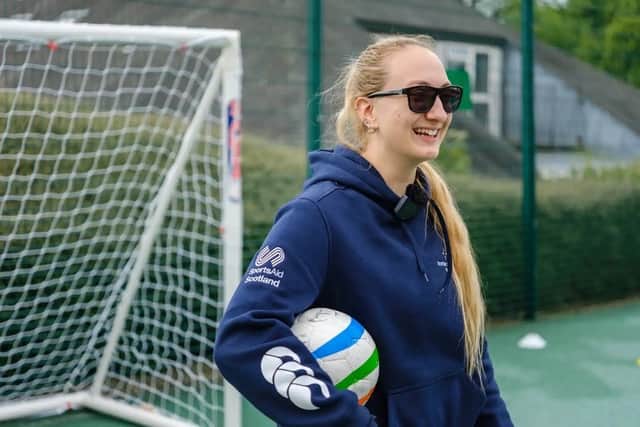 Samantha Gough at the Royal Blind School in Edinburgh
