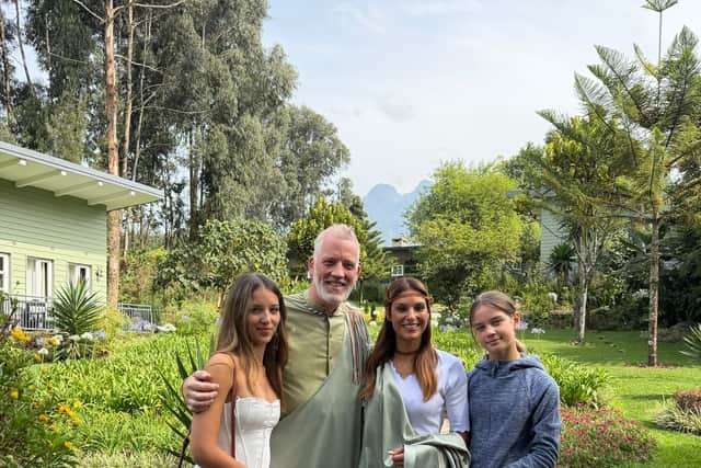 Gareth, Nicola and their two daughters, Ezra (left) and Coren (right)