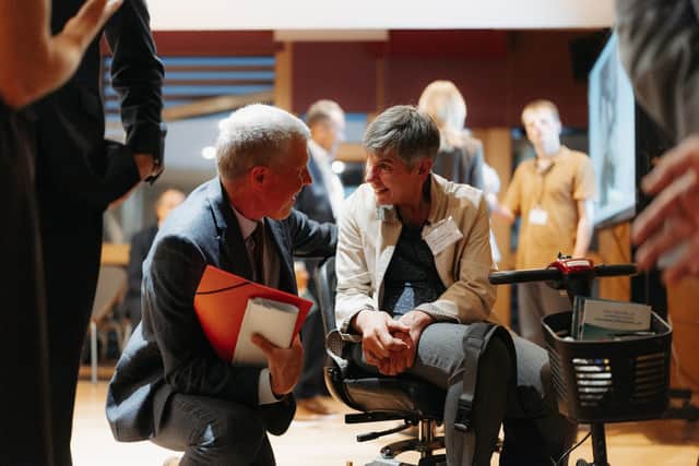 Willie Rennie MSP with honorary president of Capability Scotland, Annalu Waller