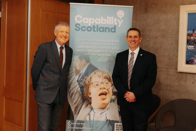 Willie Rennie MSP and Brian Logan, CEO of Capability Scotland