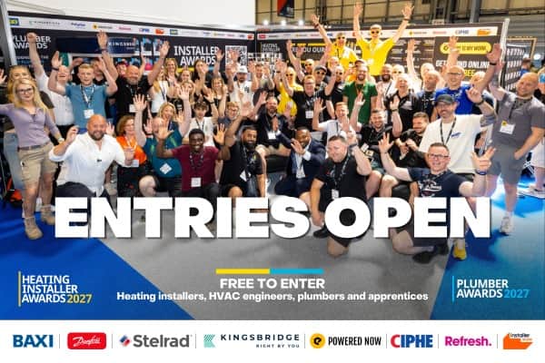 Heating Installer Awards and The Plumber Awards –  2027 entries open