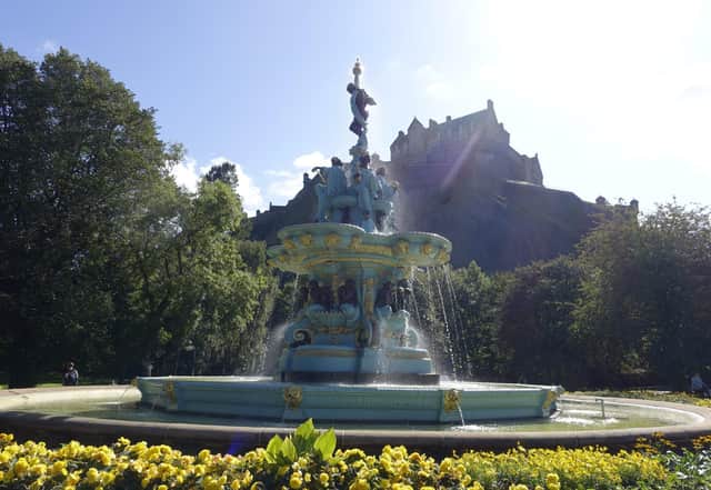 On a visit to Princes Street Gardens Edinburgh I took these shots of the recently restored Ross Fountain.