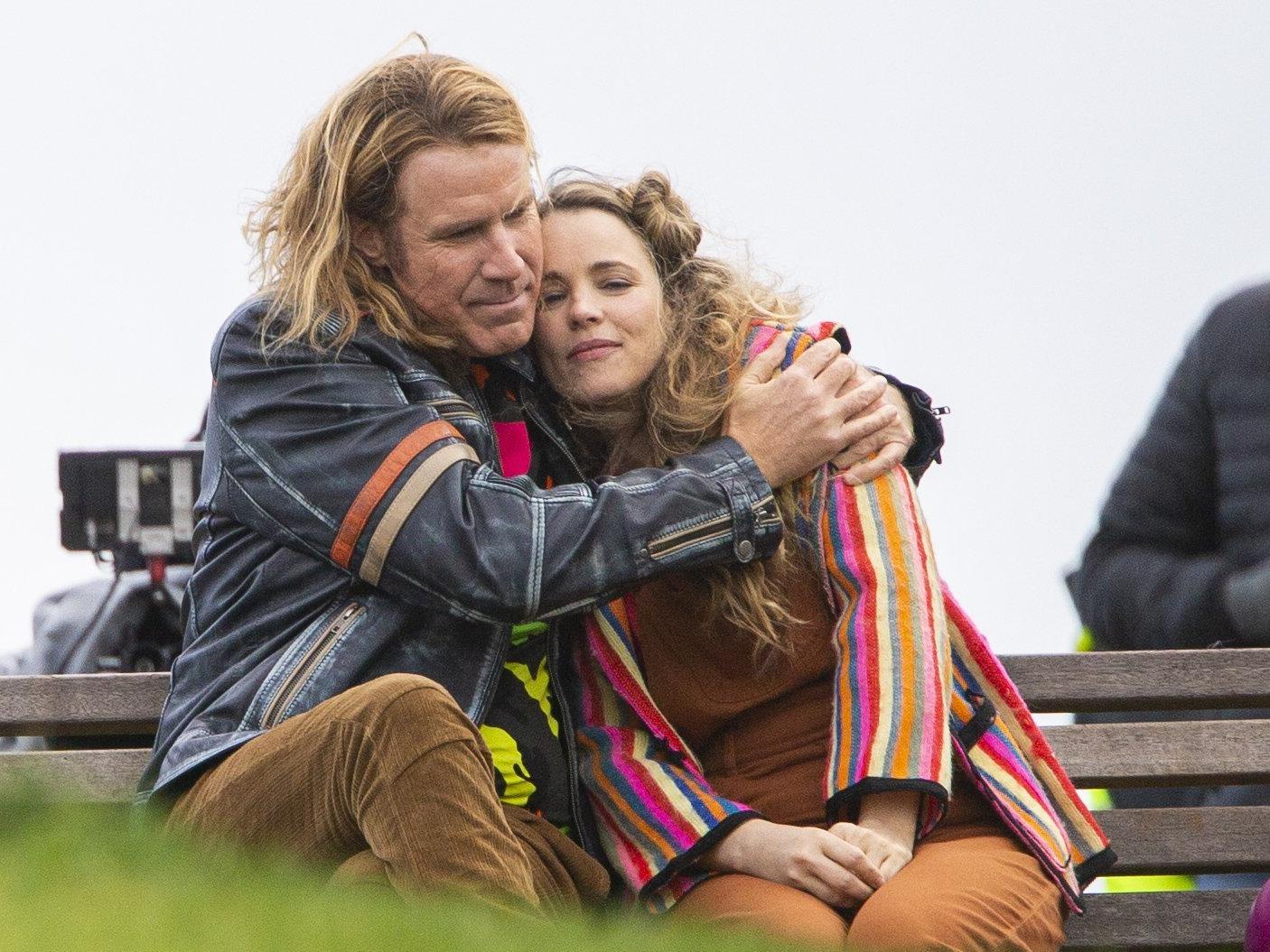 Pictures emerge of Will Ferrell and Rachel McAdams filming 