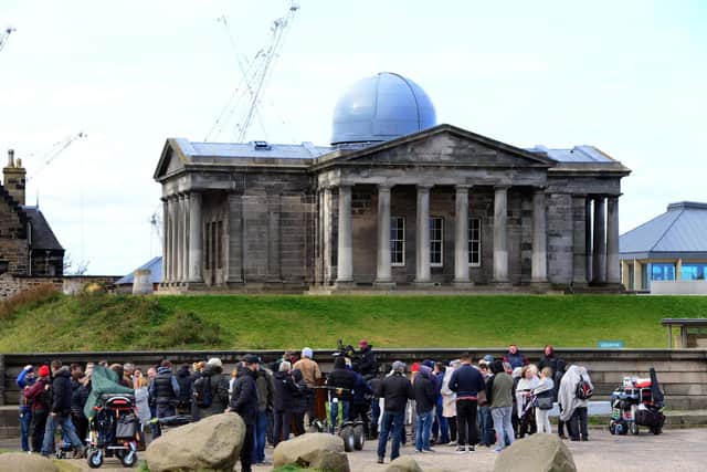 Filming has been taking place on Calton Hill.