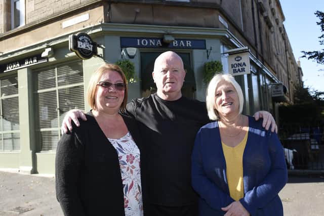 Jim and Jackie Colvine with their great friend Tracy who has been working at the pub for 30 years