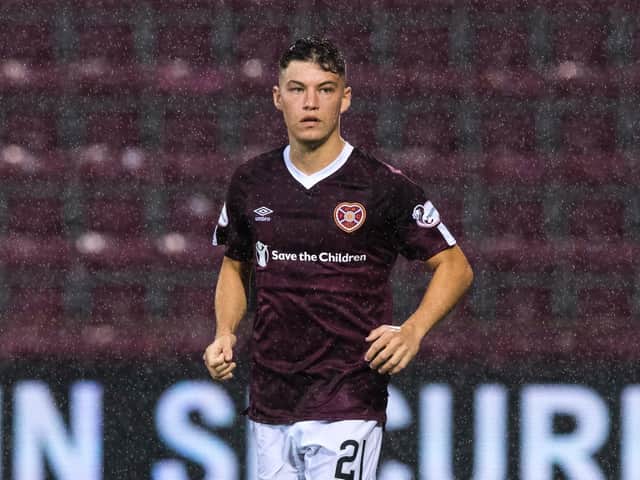 Anthony McDonald in action for Hearts at Tynecastle. The midfielder is currently being treated for a back injury