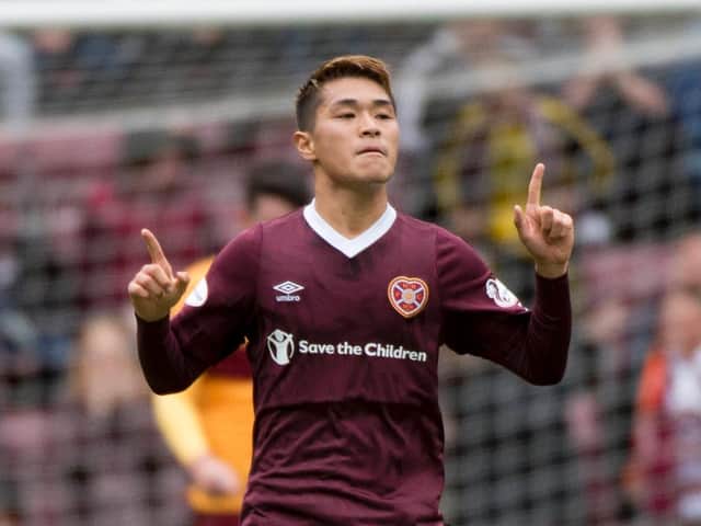 Hearts forward Ryotaro Meshino is in the Japan Under-22 squad
