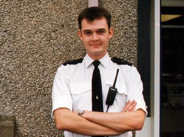 Grant Stott in his days as a young police officer. Pic: Grant Stott.