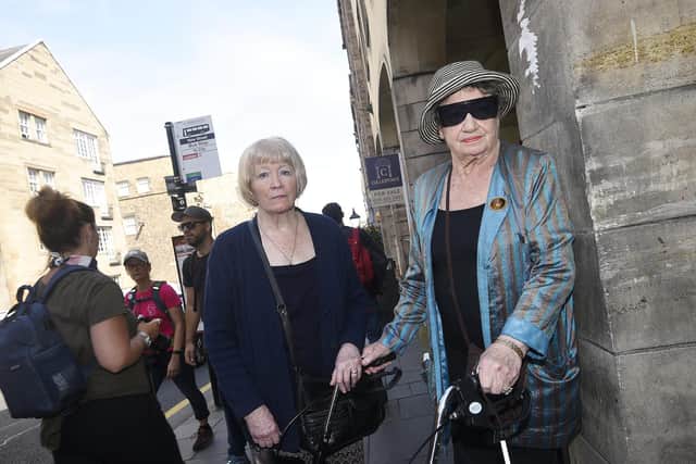 Margaret Bishop and Margaret Durkin were among those upset the No 35 bus did not come to their stop on the Royal Mile during the Festival period.